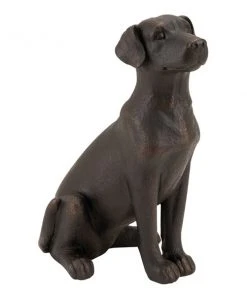 GRAYSON LANE 16 In. x 10 In. Traditional Sculpture Brown Polystone Dog
