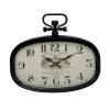 GRAYSON LANE 16 In. x 18 In. Vintage Wall Clock White Metal