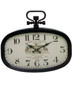GRAYSON LANE 16 In. x 18 In. Vintage Wall Clock White Metal