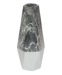 GRAYSON LANE 18 In. x 7 In. Contemporary Vase Grey Stoneware