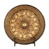 GRAYSON LANE 1 In. x 16 In. Traditional Decorative Plate Stand Gold Polys