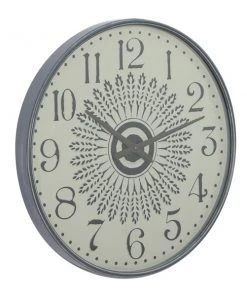 GRAYSON LANE 28 In. x 28 In. Farmhouse Wall Clock Grey Metal -GRAYSON LANE shop 330857662 AlternateImage5 l