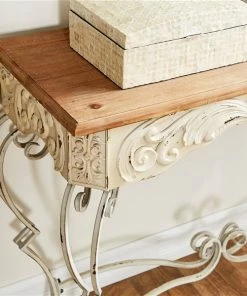 Grayson Lane 32 In. x 42 In. Farmhouse Console Table White M -GRAYSON LANE shop 330857669 AlternateImage3 l