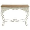 Grayson Lane 32 In. x 42 In. Farmhouse Console Table White M