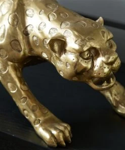 GRAYSON LANE 10 In. x 46 In. Glam Sculpture Gold Polystone Leopard -GRAYSON LANE shop 330857678 AlternateImage2 l