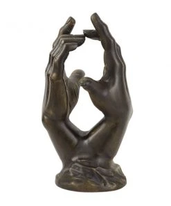 GRAYSON LANE 12 In. x 6 In. Traditional Sculpture Black Aluminum Abstract