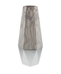 GRAYSON LANE 18 In. x 7 In. Contemporary Vase Grey Stoneware