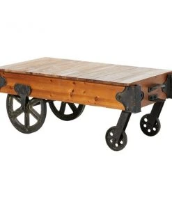 Grayson Lane 16 In. x 45 In. Industrial Coffee Table Brown W