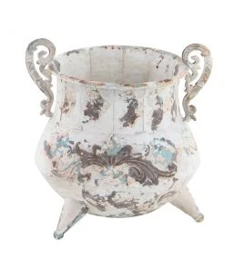 GRAYSON LANE 11 In. x 11 In. Vintage Vase White Metal -GRAYSON LANE shop 330857703 AlternateImage4 l