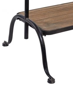 GRAYSON LANE 72 In. x 38 In. Industrial Coat Rack Black Metal and Wood -GRAYSON LANE shop 330857707 AlternateImage4 l