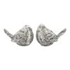 GRAYSON LANE Set of 2 8 In. x 6 In. Silver Bird Farmhouse Sculpture Polys