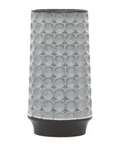 GRAYSON LANE 18 In. x 9 In. Vintage Vase Silver Stoneware