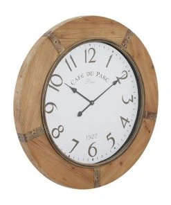 GRAYSON LANE 32 In. x 32 In. Rustic Wall Clock Brown Wood -GRAYSON LANE shop 330857722 AlternateImage5 l