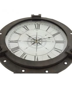 GRAYSON LANE 24 In. x 19 In. Industrial Clock Black Metal -GRAYSON LANE shop 330857724 AlternateImage3 l