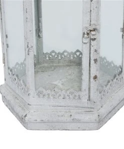 GRAYSON LANE Set of 3 29 In., 20 In., 14 In. Rustic Lantern White Metal -GRAYSON LANE shop 330857729 AlternateImage3 l