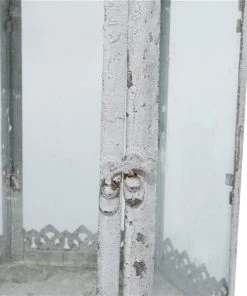 GRAYSON LANE Set of 3 29 In., 20 In., 14 In. Rustic Lantern White Metal -GRAYSON LANE shop 330857729 AlternateImage4 l