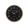 GRAYSON LANE 16 In. x 16 In. Traditional Wall Clock Black Metal