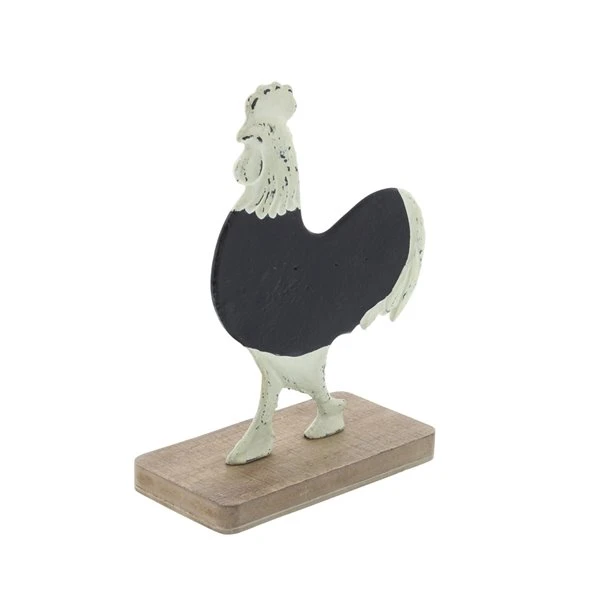 GRAYSON LANE 8 In. x 7 In. Farmhouse Sculpture Black Metal Rooster 4 GRAYSON LANE 8 In. x 7 In. Farmhouse Sculpture Black Metal Rooster - Image 4