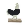 GRAYSON LANE 8 In. x 7 In. Farmhouse Sculpture Black Metal Rooster