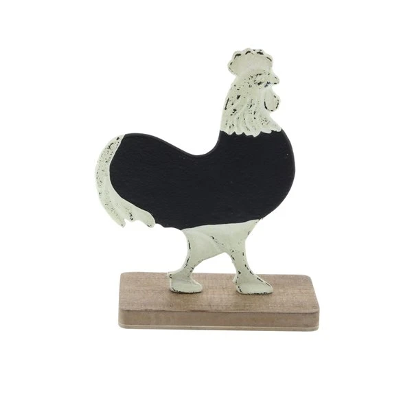 GRAYSON LANE 8 In. x 7 In. Farmhouse Sculpture Black Metal Rooster 1 GRAYSON LANE 8 In. x 7 In. Farmhouse Sculpture Black Metal Rooster