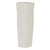 GRAYSON LANE 16 In. x 6 In. Contemporary Vase White Ceramic