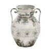 GRAYSON LANE 15 In. x 12 In. Vintage Vase White Metal
