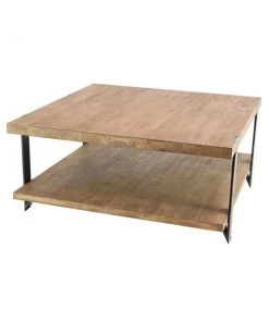 Grayson Lane 19 In. x 40 In. Industrial Coffee Table Brown W