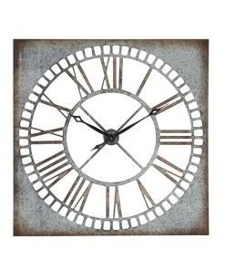 GRAYSON LANE 36 In. x 36 In. Farmhouse Wall Clock Grey Metal -GRAYSON LANE shop 330857755 AlternateImage5 l