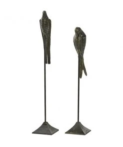 GRAYSON LANE Set of 2 29 In., 35 In. Black Traditional Bird Sculpture Alu -GRAYSON LANE shop 330857759 AlternateImage3 l