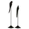 GRAYSON LANE Set of 2 29 In., 35 In. Black Traditional Bird Sculpture Alu