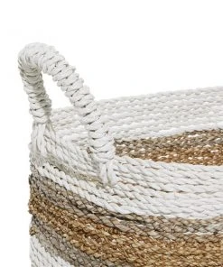 GRAYSON LANE Set of 2 21 In., 18 In., 16 In. Storage Basket White Polypro -GRAYSON LANE shop 330857762 AlternateImage4 l