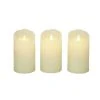 GRAYSON LANE Set of 3 3 In. x 6 In. Traditional Candle Holder Beige Wax