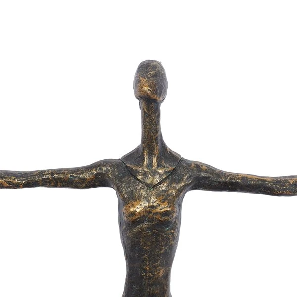 GRAYSON LANE 11 In. x 14 In. Modern Sculpture Brass Polystone Yoga 3 GRAYSON LANE 11 In. x 14 In. Modern Sculpture Brass Polystone Yoga - Image 3