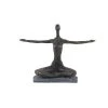 GRAYSON LANE 11 In. x 14 In. Modern Sculpture Brass Polystone Yoga
