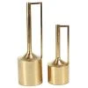 GRAYSON LANE Set of 2 16 In., 22 In. Glam Vase Gold Metal