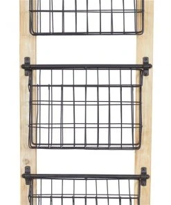 GRAYSON LANE 34 In. x 14 In. x 5 In. Farmhouse Magazine Rack Holder Black -GRAYSON LANE shop 330857778 AlternateImage2 l