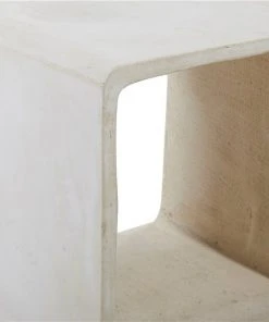 GRAYSON LANE 21 In. x 16 In. x 14 In. Industrial Outdoor Accent Table Whi -GRAYSON LANE shop 330857794 AlternateImage2 l