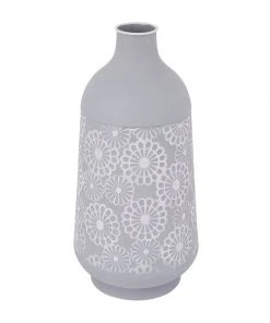 GRAYSON LANE 16 In. x 8 In. French Country Vase Grey Iron
