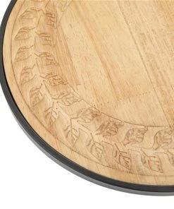 GRAYSON LANE Set of 2 2 In. x 12 In. Modern Lazy Susan Trays Brown Rubber -GRAYSON LANE shop 330857800 AlternateImage2 l