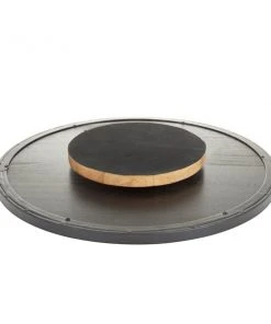 GRAYSON LANE Set of 2 2 In. x 12 In. Modern Lazy Susan Trays Brown Rubber -GRAYSON LANE shop 330857800 AlternateImage6 l