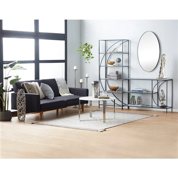 GRAYSON LANE 14 In. x 6 In. Contemporary Vase Black Ceramic 5 GRAYSON LANE 14 In. x 6 In. Contemporary Vase Black Ceramic - Image 5