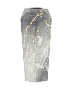 GRAYSON LANE 14 In. x 6 In. Contemporary Vase Black Ceramic