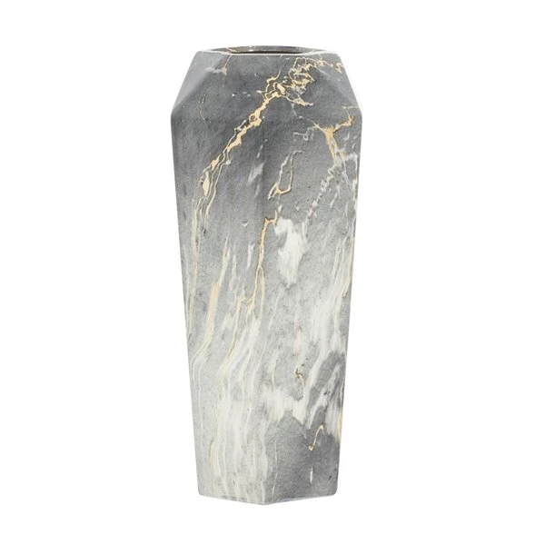GRAYSON LANE 14 In. x 6 In. Contemporary Vase Black Ceramic 1 GRAYSON LANE 14 In. x 6 In. Contemporary Vase Black Ceramic