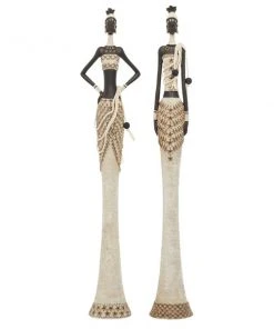 GRAYSON LANE Set of 2 6 In. x 31 In. Contemporary Sculpture White Stone -GRAYSON LANE shop 330857812 AlternateImage3 l