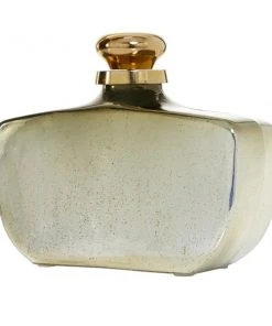 GRAYSON LANE 9 In. x 11 In. Contemporary Decorative Bottle Gold Glass