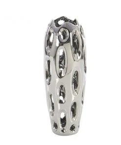 GRAYSON LANE 16 In. x 6 In. Contemporary Vase Silver Ceramic -GRAYSON LANE shop 330857823 AlternateImage4 l