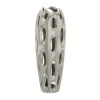 GRAYSON LANE 16 In. x 6 In. Contemporary Vase Silver Ceramic