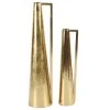 GRAYSON LANE Set of 2 17 In., 22 In. Glam Vase Gold Metal