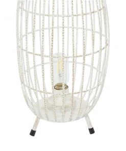GRAYSON LANE 16 In. x 9 In. Modern Candle Holder Lantern White Iron -GRAYSON LANE shop 330857850 AlternateImage3 l