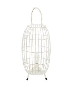 GRAYSON LANE 16 In. x 9 In. Modern Candle Holder Lantern White Iron -GRAYSON LANE shop 330857850 AlternateImage5 l